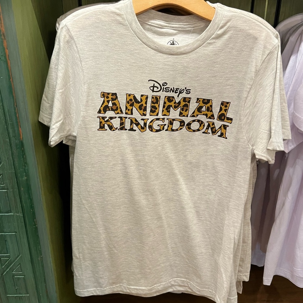 Disney Parks Animal Kingdom Leopard Print Logo T-Shirt Tee NEW